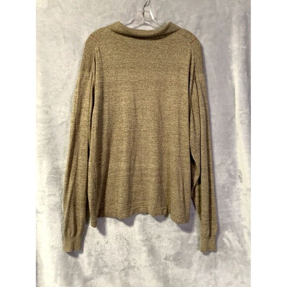 R&R Casuals Sweater Mens XL Brown Long Sleeve Collar Cashmere Wool Silk Pullover - Picture 4 of 15